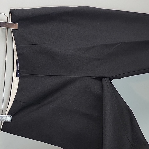 Lands' End Bi-Stretch Black ankle pants Side Zip - Picture 3 of 9